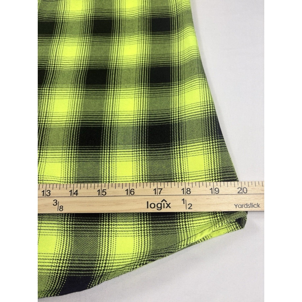 Dixxon Long Sleeve Flannel Button- Up The Lizard Womens Medium Green Black Plaid - Picture 15 of 16
